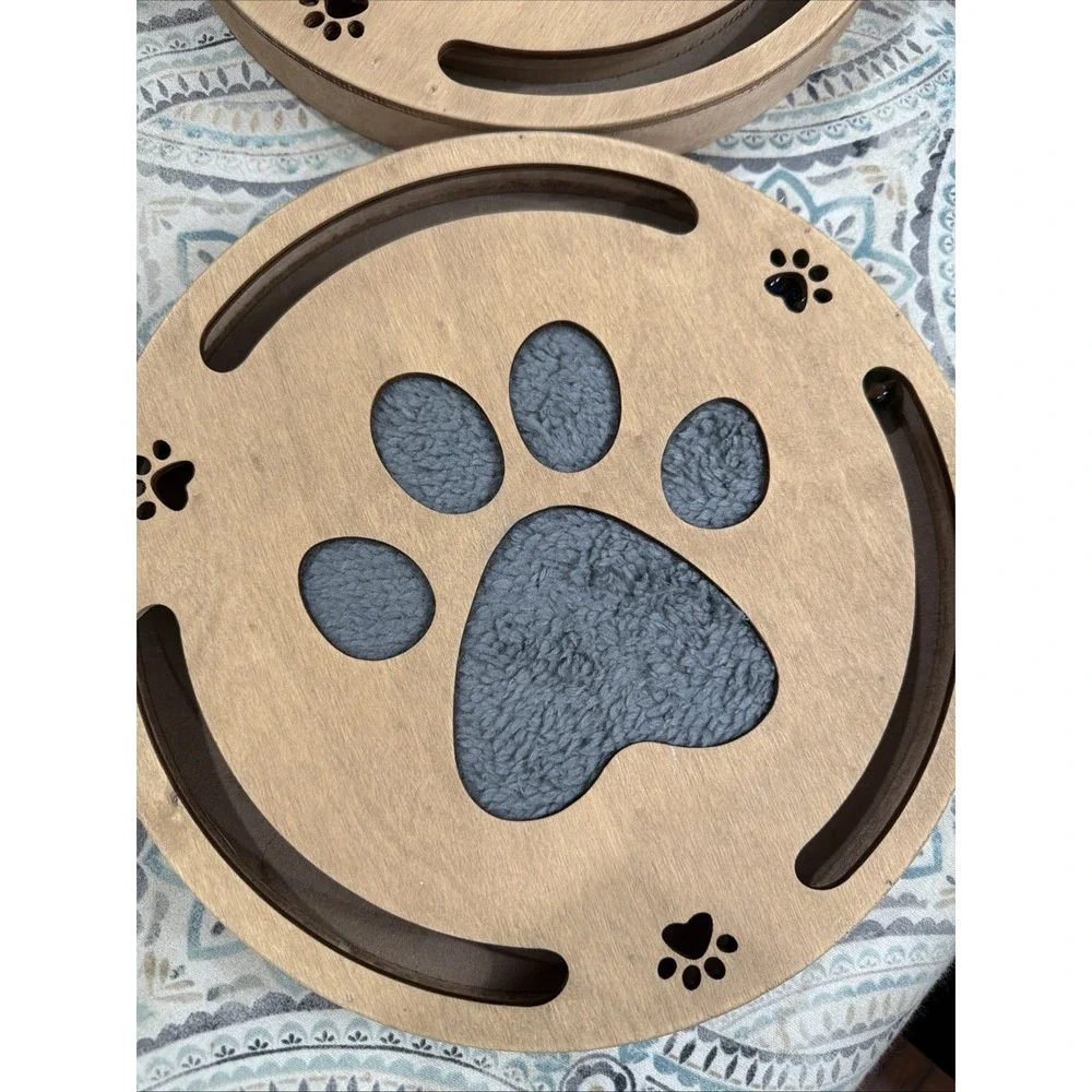 Set Of 2 Cat Track Toy Marbles Scratching Pad Puzzle Pet Tier Game Chase